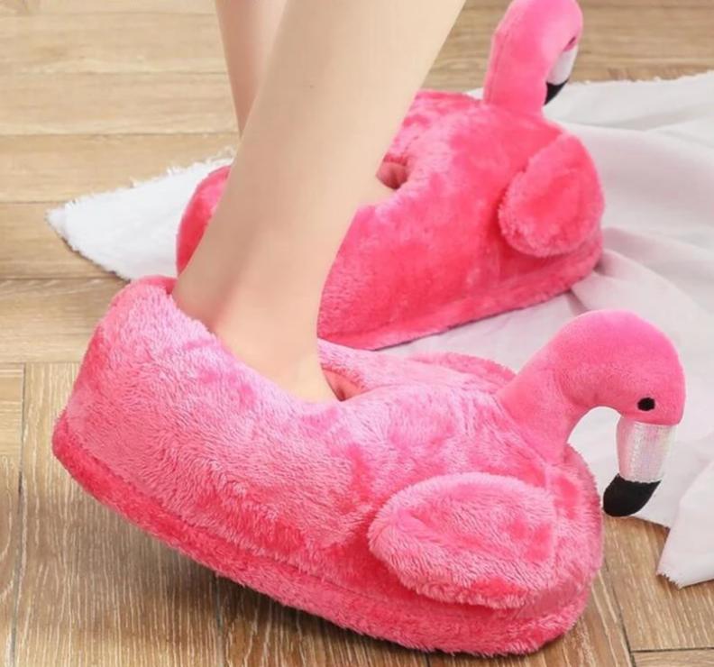 Flamingo Fuzzy Slips